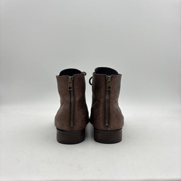 All Saints Brown Leather Lace-Up Boots main image 11